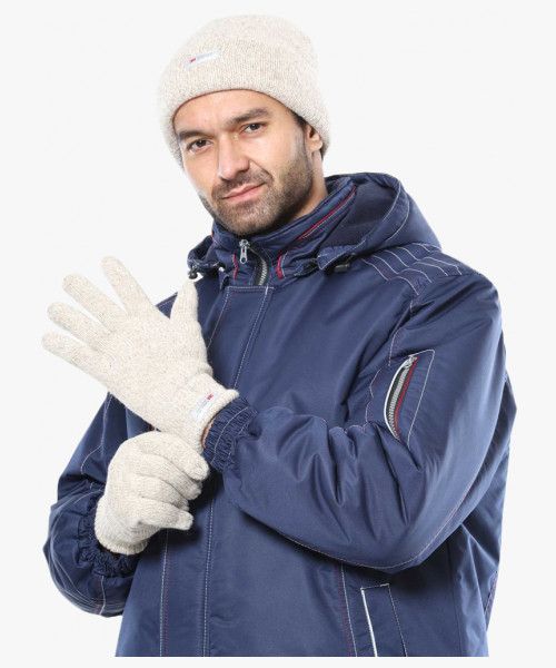 Шапка полушерстяная Иней, утеплитель Тинсулейт, цвет беж.меланж