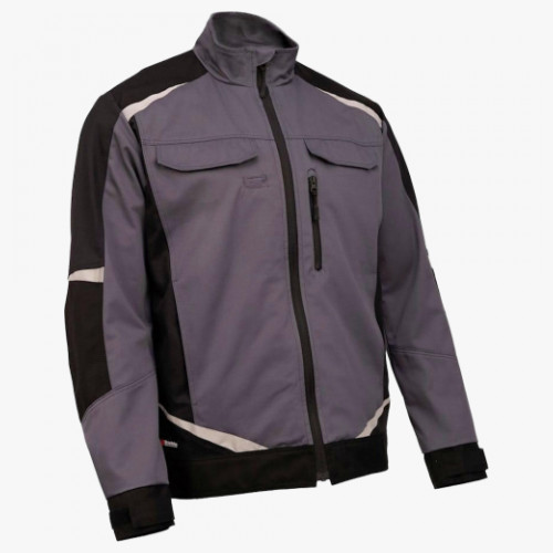 Куртка летняя мужская Brodeks KS202-C, 100% ХБ, цвет графит серый, чёрный