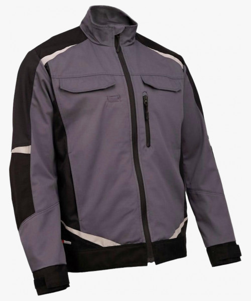 Куртка летняя мужская Brodeks KS202-C, 100% ХБ, цвет графит серый, чёрный