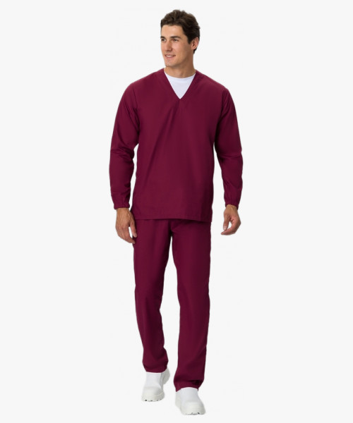 Мужской костюм ХАССП-База (ткань ТиСи, 120), бордовый