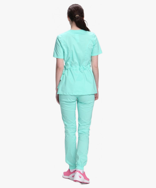 Костюм женский хирургический Модерн-004 (тк.Стрейч,120) MedLine, мятный
