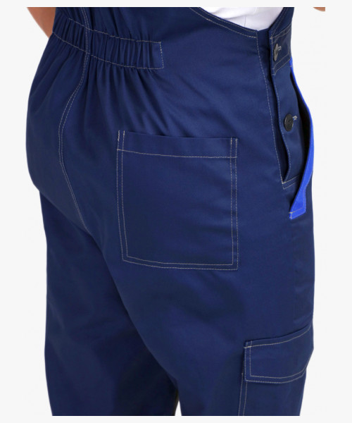 Костюм ProfLineBase-2 (тк. Твил, 210) полукомбинезон, т.синий/черный/васильковый