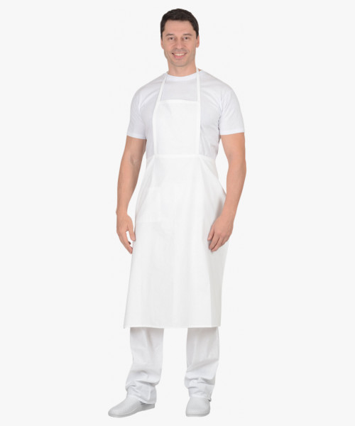 Фартук повара с грудкой (бязь) белый