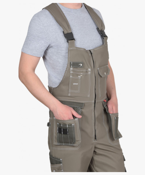 Полукомбинезон СИРИУС-ТОКИО т. песочный с хаки 100%х/б пл. 265 г/кв.м