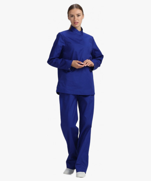 Костюм женский ХАССП-Стандарт NEW (тк.Смесовая,160), васильковый