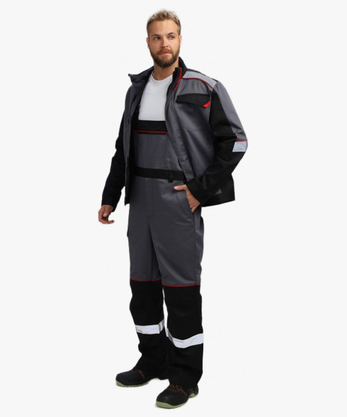 Костюм Сервис NEW (тк.Смесовая,240) п/к, серый/черный