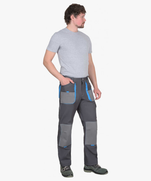 Брюки СИРИУС-ДВИН т.серые со средне серым и голубой отделкой пл. 275 г/кв.м