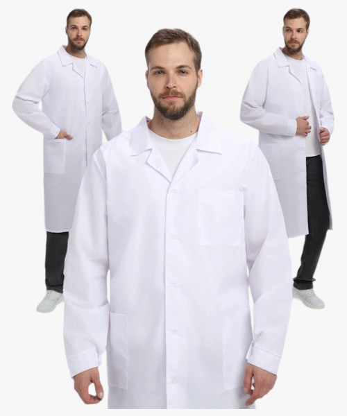 Халат мужской Классика (тк.ТиСи), белый