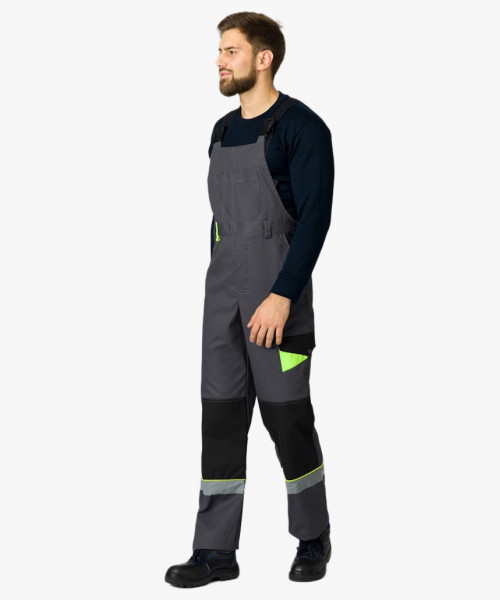 Костюм Ховард/Корвет (тк.Смесовая,240) п/к, т.серый/черный/лимонный