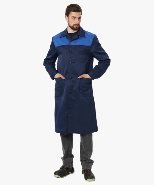 Халат Лигор (тк.Смесовая,210), т.синий/васильковый