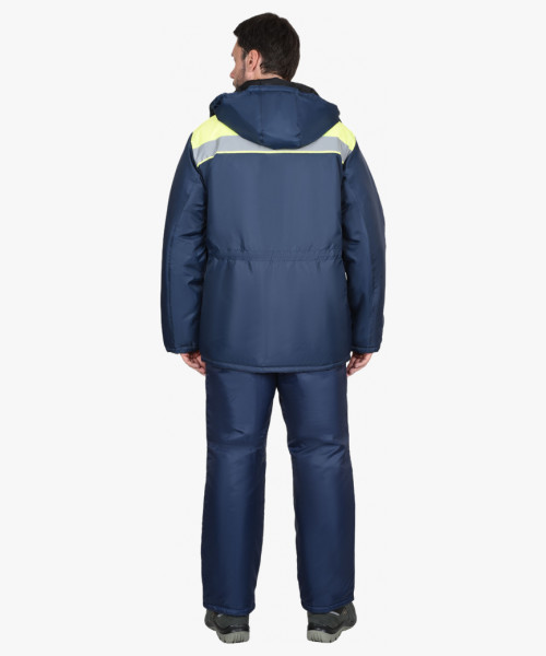 Куртка СИРИУС-БРИГАДИР темно-синяя с неоновым и СОП