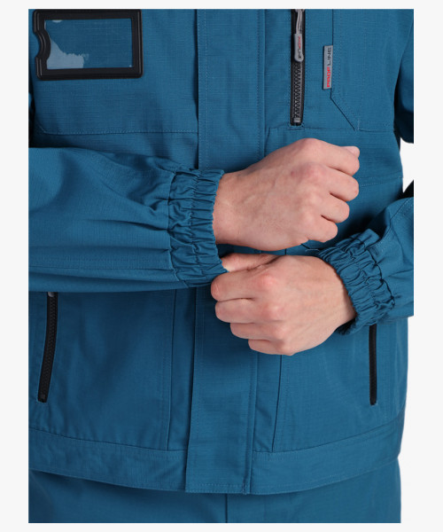 Костюм мужской летний ProfLineSpecialist-1 (тк.РипСтоп,240) брюки, циан/черный