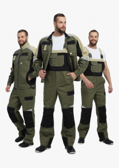 Костюм Вектрон-2 (тк.Смесовая МВО,240) п/к, хаки/черный/бежевый