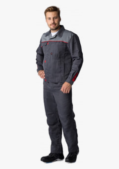 Костюм Флофт-1 (тк.Смесовая,210) брюки, т.серый/серый