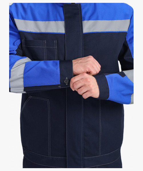 Костюм Бриготек-1 СОП (тк. Смесовая, 260) брюки, т.синий/васильковый