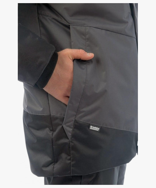 Куртка зимняя рабочая Brodeks KW 231, цвет серый, чёрный