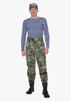 Тельняшка тёмно-синяя с белым пл.160 г/кв.м., 100% х/б