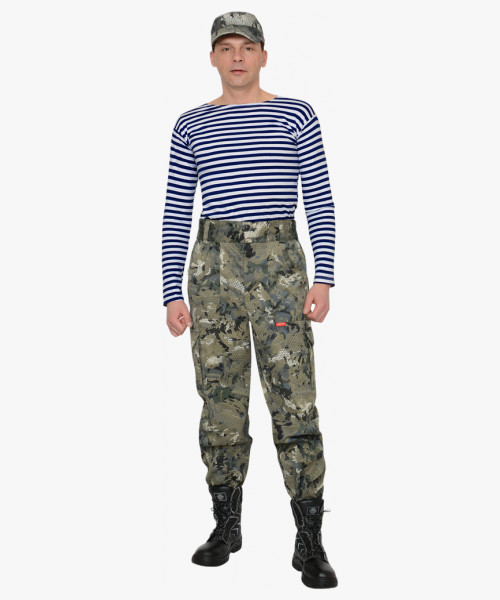 Тельняшка тёмно-синяя с белым пл.160 г/кв.м., 100% х/б