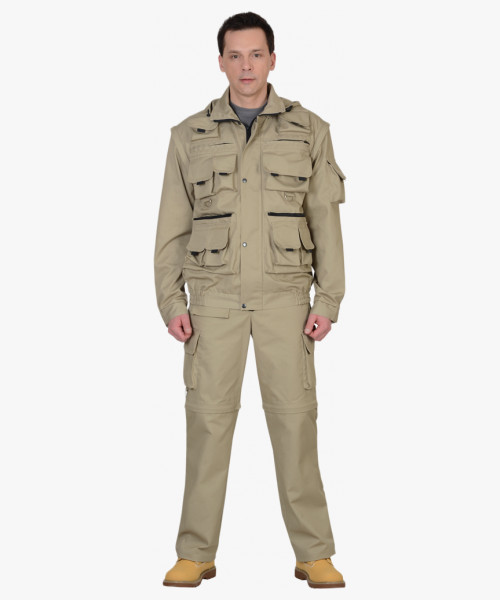 Костюм СИРИУС-ТИГР куртка, брюки (тк. Rodos 245) Песочный