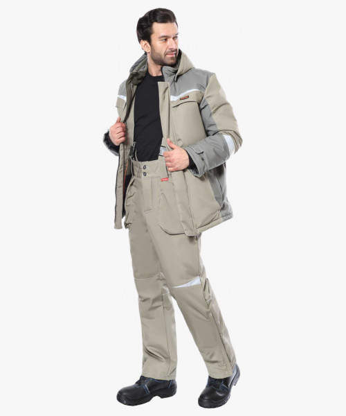 Костюм СИРИУС-ОЗОН куртка, брюки св.оливковый с т.оливковым