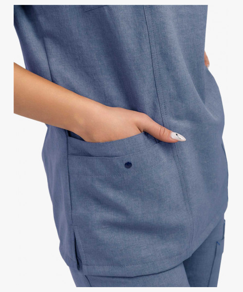 Костюм женский Л-535, блуза, брюки, синий