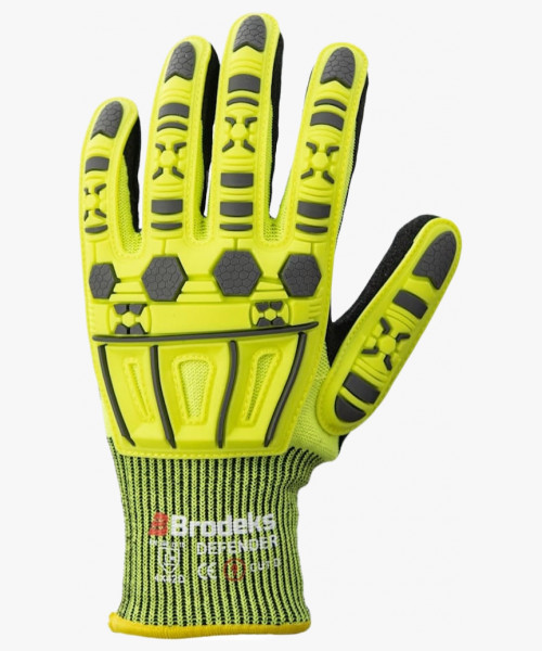 Перчатки рабочие Brodeks GC-22i, цвет серый, чёрный, жёлтый