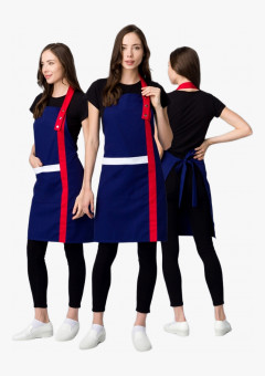 Фартук с грудкой универсальный Ниагара (тк.Форвард,210), т.синий/красный (026)