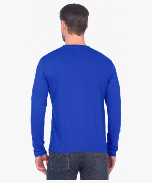 Футболка длинные рукава васильковая 160г/м2