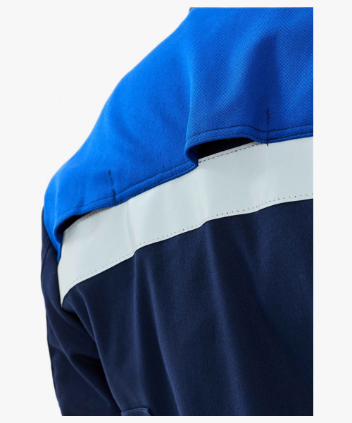 Костюм сварщика Велд-СОП 2 кл.защиты (тк.Хлопок-ОП,350) брюки, т.синий/васильковый