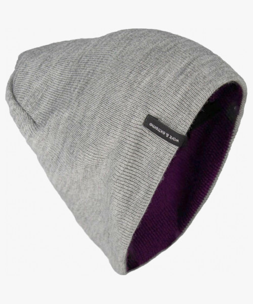 Шапка Brodeks Light Bicolor, цвет фиолетовый, серый