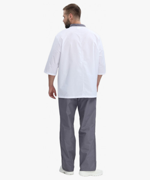 Костюм Канди (ткань ТиСи, 120), серый/белый