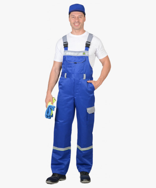 Костюм СИРИУС-ПРАКТИК куртка, п/к васильковый со св.серым