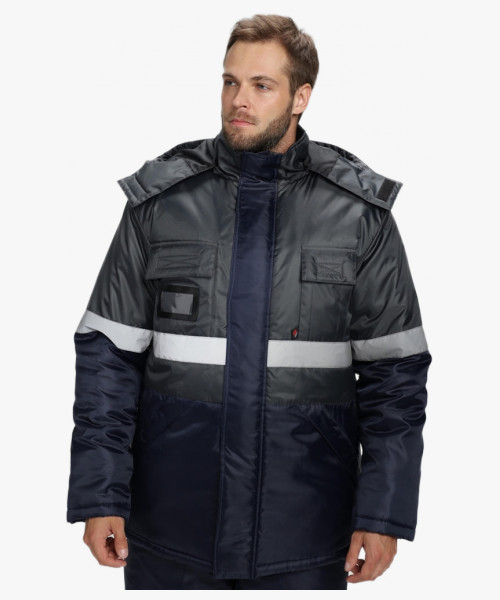 Костюм зимний Мегрес-2 СОП (тк.OxLine,90) п/к, т.серый/т.синий