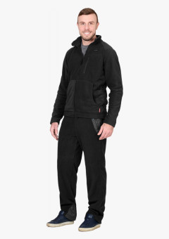 Куртка флисовая СИРИУС-АКТИВ черная с черной отделкой