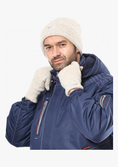 Шапка полушерстяная Иней, утеплитель Тинсулейт, цвет беж.меланж