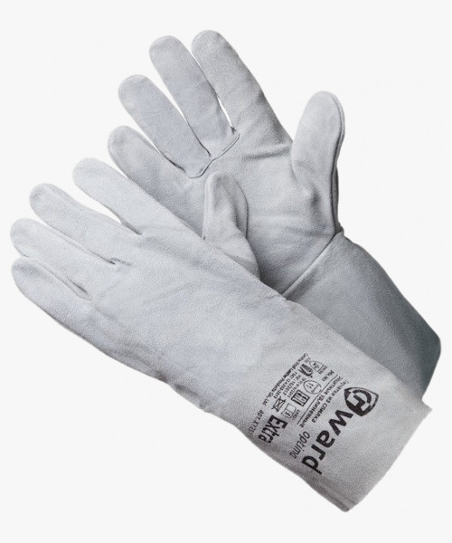 Extra Краги из спилка серого цвета без подкладки