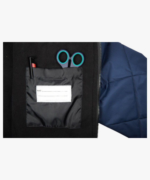 Куртка демисезонная Бомбер-Люкс (тк.Дюспо), т.синий