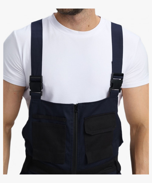 Полукомбинезон Милан NEW CH МВО (тк.Смесовая,270), т.синий/черный