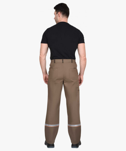 Костюм СИРИУС-РОДОС куртка, брюки, светло-коричневый с темно-коричневым