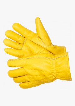 Force GOLD Zima Перчатки цельнокожаные желтого цвета, утеплитель мутон