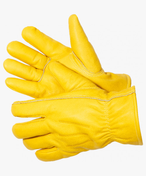 Force GOLD Zima Перчатки цельнокожаные желтого цвета, утеплитель мутон