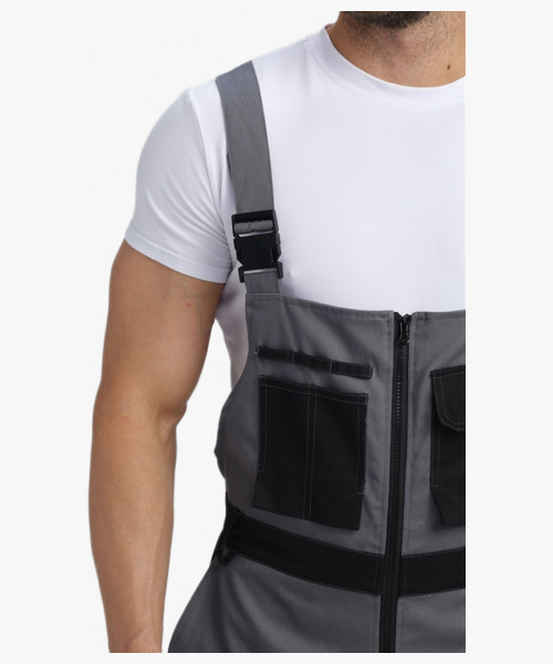 Полукомбинезон Милан CH (тк.Смесовая,260), т.серый/черный