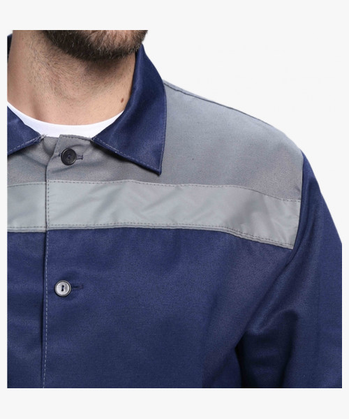 Костюм Лигор-1 СОП У. (тк.Смесовая,210) брюки, т.синий/серый