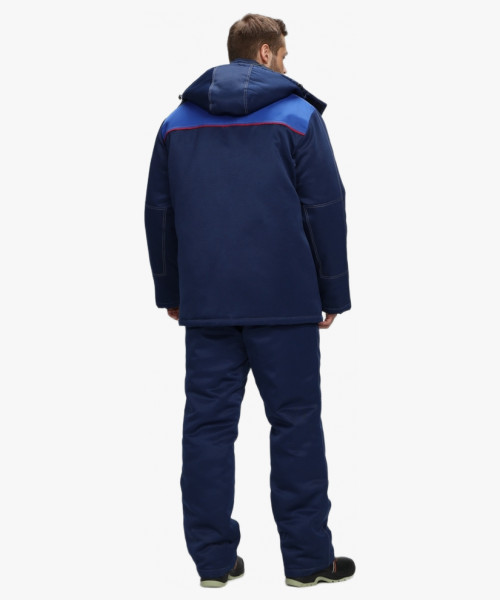 Костюм зимний Флофт-2 (тк.Смесовая,210) п/к, т.синий/васильковый