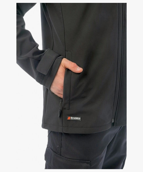 Куртка софтшелл летняя мужская Brodeks KS207, цвет чёрный