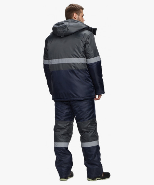Костюм зимний Мегрес-2 СОП (тк.OxLine,90) п/к, т.серый/т.синий