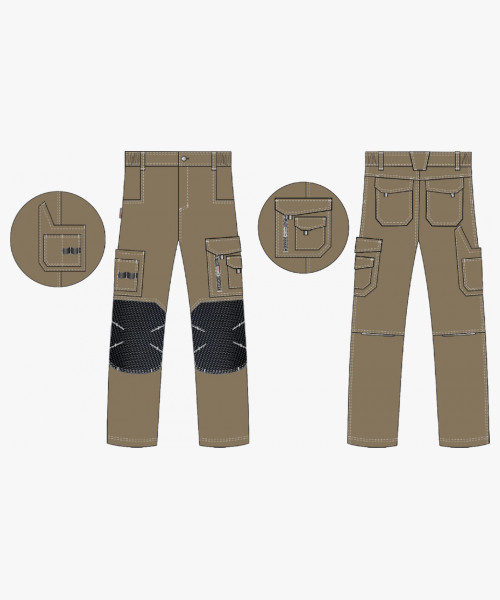 Брюки ProfLineSpecialist (тк.РипСтоп,240), коричневый/черный