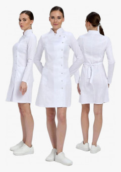 Халат женский Алина (тк. Сатори, 150 г/м2), белый