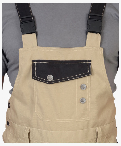 Полукомбинезон СИРИУС-ВЕСТ-ВОРК бежевый с черным пл. 275 г/кв.м