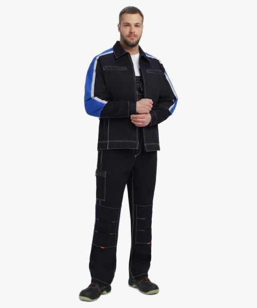 Костюм Джет IMP (тк.Саржа,320) п/к, т.синий/васильковый